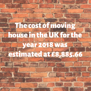 The cost of moving house in the UK for the year 2018 was estimated at £8,885.66