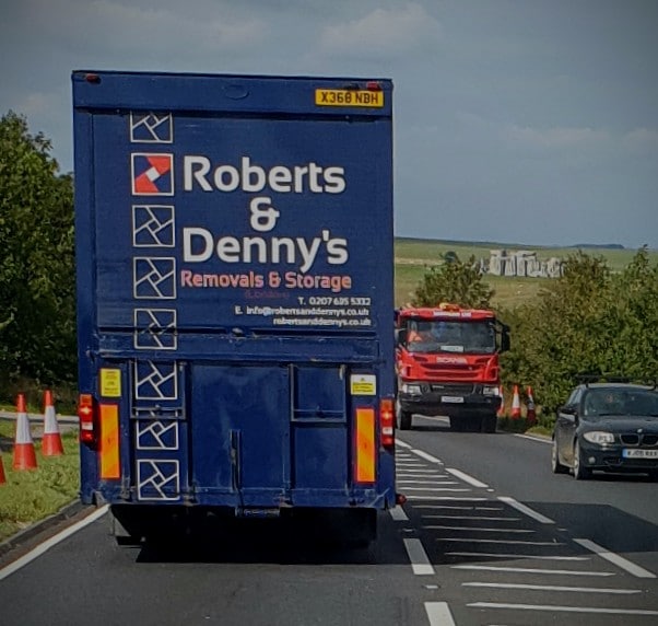 Removal Lorry On Motorway